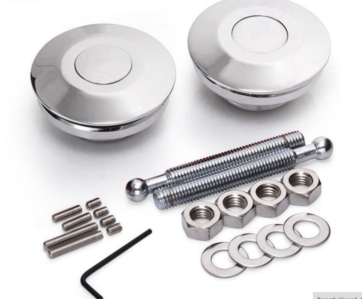 Push Button Billet Hood Pins Lock Clip Kit Car Quick Latch Universal Silver