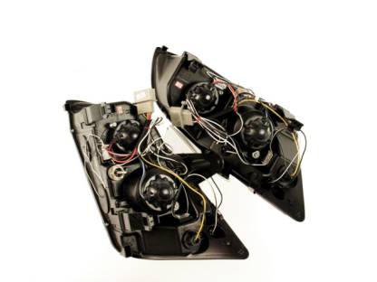 Head Lights for Ford Focus 05-08 Black Lamps Pair