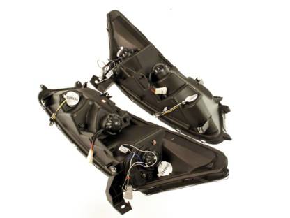 Head Lights for Honda Accord 4 Door 08-12 Black Lamps with LED Decoration & Indication