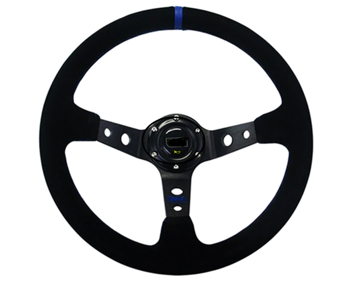 Steering wheel ID=14inch 350mm Deep Corn Drifting Steering Wheel/Suede Leather Steering wheels Blue