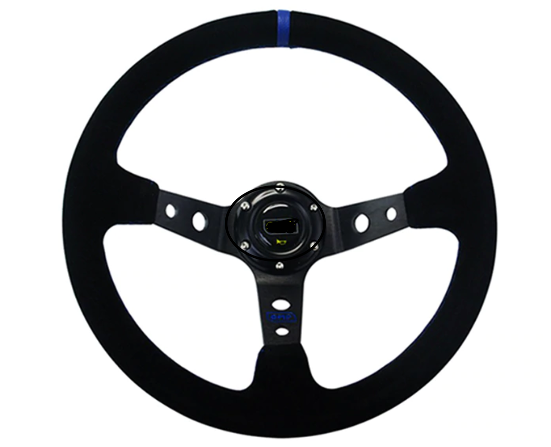 Steering wheel ID=14inch 350mm  Deep Corn Drifting Steering Wheel/Suede Leather Steering wheels Blue